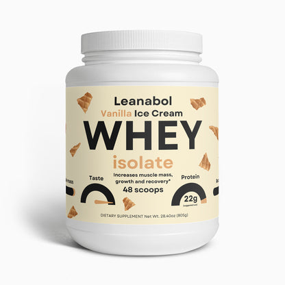 Whey Protein Isolate - Vanilla Ice Cream - 48 Scoops