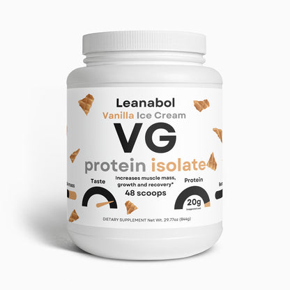 Plant Protein - Vegan Protein Isolate - Vanilla Ice Cream - 48 Scoops