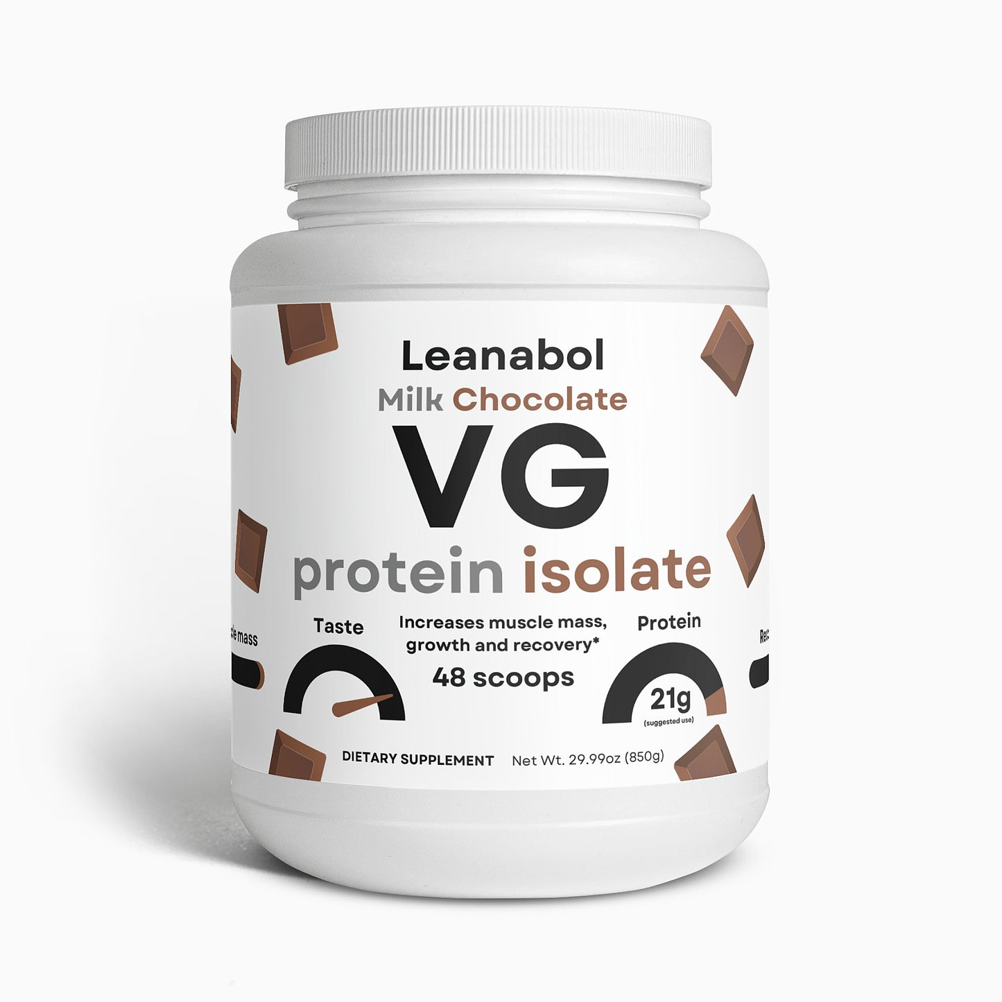 Plant Protein -Vegan Protein Isolate - Milk Chocolate - 48 Scoops