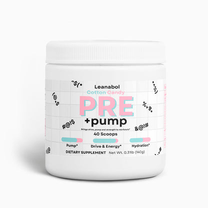 Pre Workout - Cotton Candy - +pump - 40 Scoops